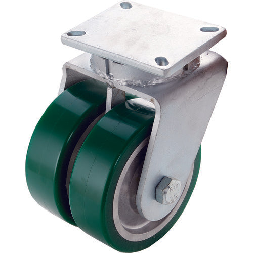 SAMSONG 超高荷重 デュアルキャスター 自在 耐熱ウレタン車 200mm TP7680-01-PAL-DUAL 1 個