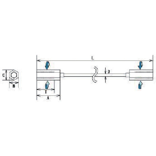 水本 ステンレス ワイヤーナット(ミリネジ) 捻子径M−8 NW-4040 1 個