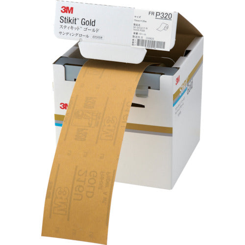 3M Stickit Gold Finishing Roll #320 75mm x 35m FR 320 75 GOL 1 roll