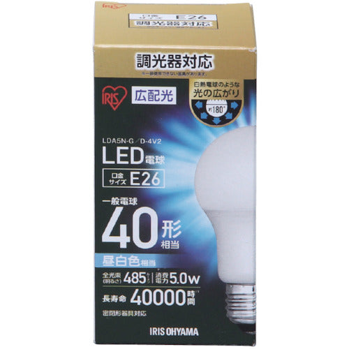 IRIS LED bulb, wide light distribution, dimmable, daylight white, equivalent to 60W (810lm) LDA9N-G-E26/D-6V2, 1 unit