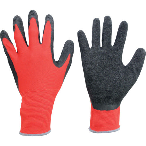 Midori Anzen High Grip Natural Rubber Backless Gloves MHG-130 Red/Black L MHG-130-RD/BK-L 1 pair