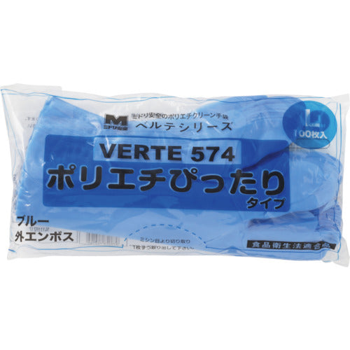 미도리 안전 폴리에틸렌 디스포 장갑 벨테 574 100장 가방 입 L VERTE-574-L