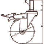 ハンマー 920E型ねじ込みトータルロックゴム車 915EA-FR100 1 個