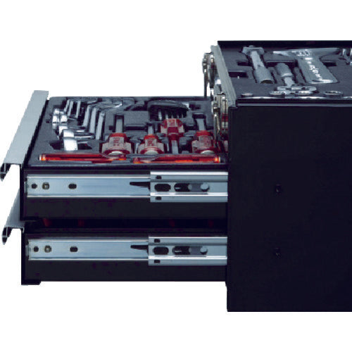Super Tool Case (Chest Type) 2 Drawers Color: Black Dimensions: 496 x 222 x 240 mm S496B 1 pc