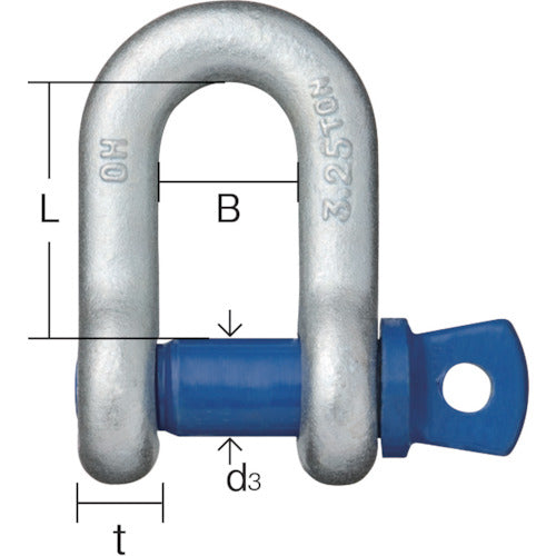 OH Forged Shackle Working Load 0.75t SC-07T 1 pc