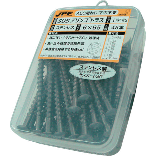 JPF ステンレスアリンコ トラス M4×50 (80本入)パワーパック SUS ALINC TRUSS 4X50P-80 SG 1 PK
