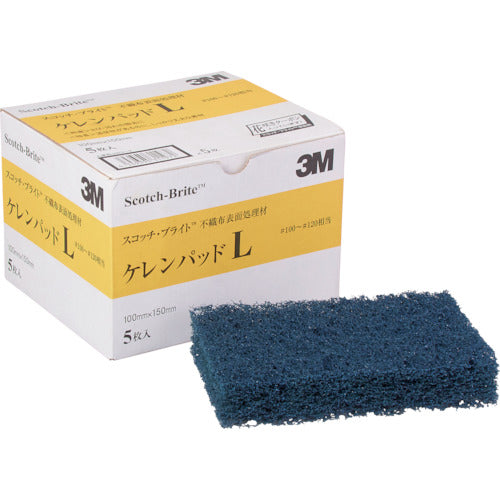 3M Scotch-Brite Cleaning Pad L, equivalent to #100-120, blue, K/PAD L, 5 sheets
