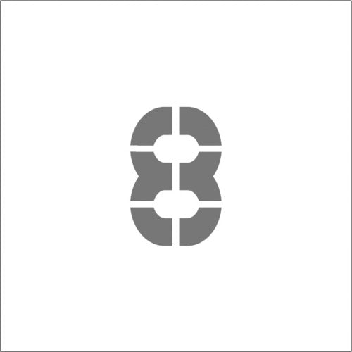 IM ステンシル マグネット 8 文字サイズ50×40mm ASTM85040 1 枚