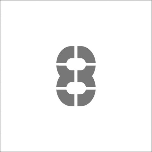 IM 스텐실 마그넷 8 문자 사이즈 100×65mm ASTM810065 1장