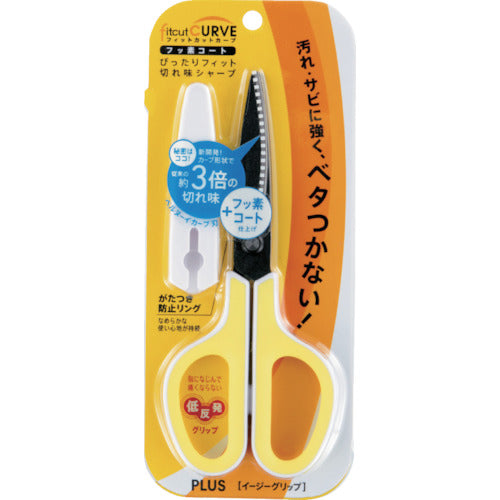 플러스 34546) 피트 컷 커브 SC-175SF 화이트×노랑 SC-175SF WH/Y 1개