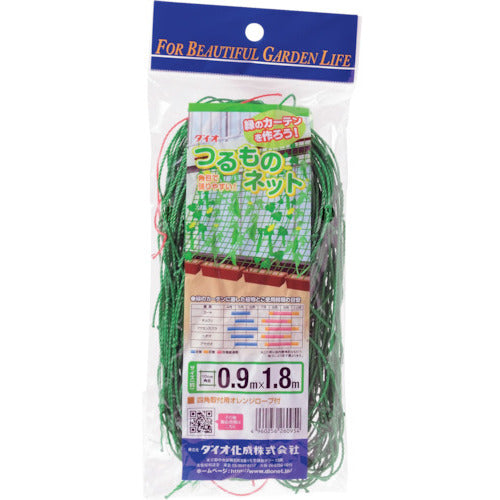 Dio つるもの園芸ネット 緑 10cm角目 幅0.9m×長さ1.8m 260954 1 枚