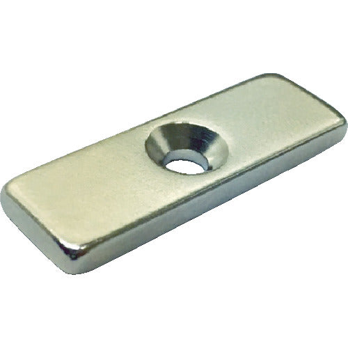 TRUSCO 네오디뮴 각형 자석 접시 나사 구멍 부착 30mmX10mmX3mm M3 1개입 T30K03-M3 1개