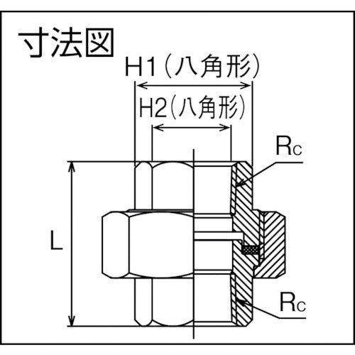 FLOBAL ねじ込み管継手 ユニオン(ステンレス14A) 04115804 呼び径(A)15/呼び径(B)1/2 VU-S14-04 1 個