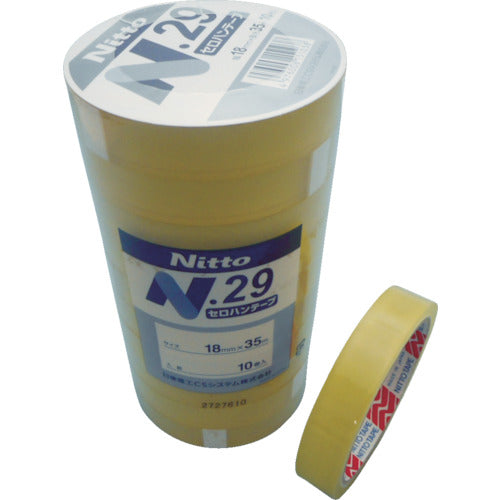 Nitto Denko BM Cellophane Tape No. 29NEW 18mm x 35m (10 rolls) NO29-18 1 PK