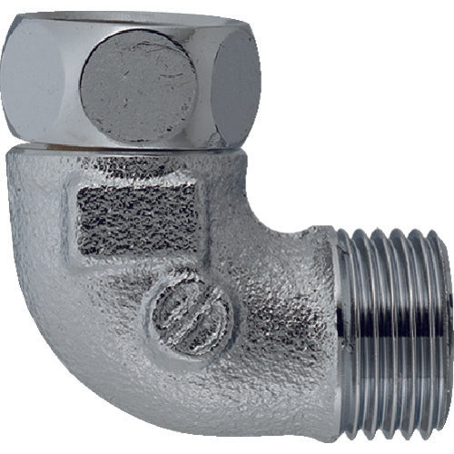 KAKUDAI 수도 배관용 조인트 너트 부착 플렉스용 엘보 13 호칭 지름 B:G1/2 호칭 지름 C: G1/2 6461-13 1개