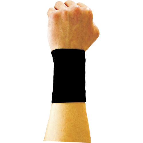 Fukutoku Comfortable Stretch Wrist Supporter, 2 Pieces, Black, Free Size, 1781, 1 Pair
