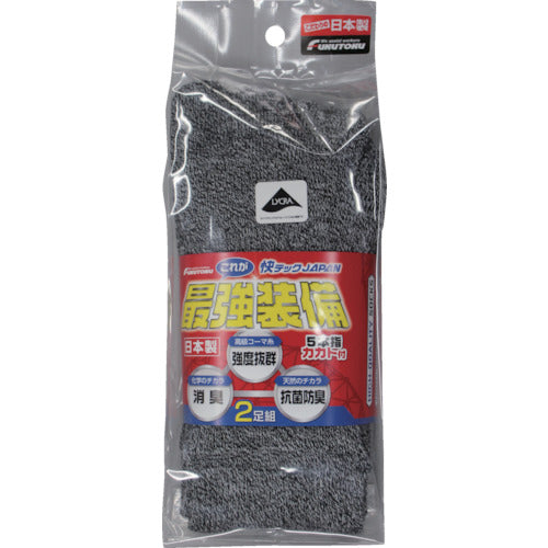 후쿠 토쿠 최강 장비 5 개 손가락 양말 목 컬러 4071-2P-L 1 쌍