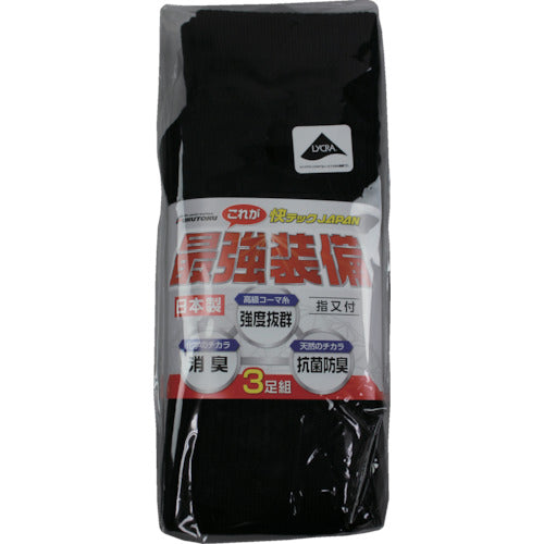 후쿠 토쿠 최강 장비 쾌 테크 손가락 마타 블랙 4076-3P-L 1 쌍