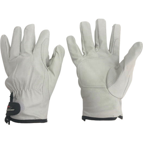 Mitani genuine pig leather gloves (Velcro cuffs) #FC-001 Fitton Comfort with inner padding, L size 209272 1 pair