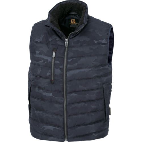 コーコス 防寒作業着 防寒ベスト G−1099 63チャコールカモフラ M 着丈63cm 胸囲107cm G-1099-63-M 1 着