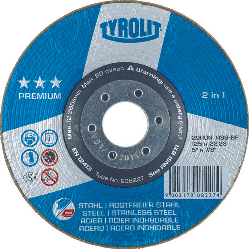 TYROLIT 연삭 숫돌 론델러 125mm #60 908229 1장