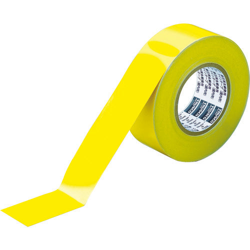 TRUSCO ラインテープ ゴミゼロタイプ 幅50mm×長さ50m イエロー TLTS-50EY 1 巻