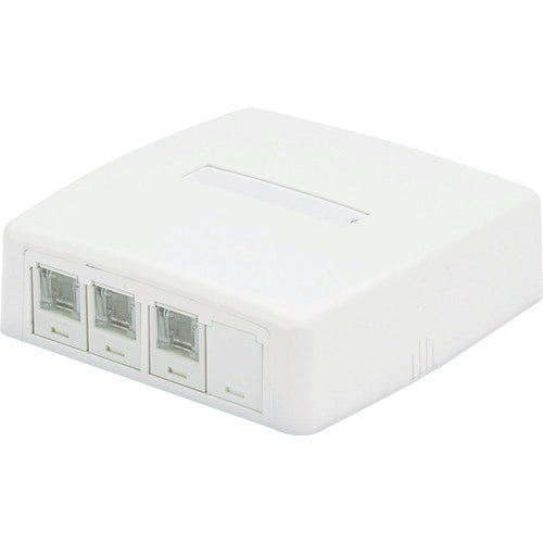 PANDUIT CAT5E Spring Shutter Rosette Kit 4 Ports (3 Jacks + 1 Blank) White JOQ3BH500 JOQ3BH500 1 pc