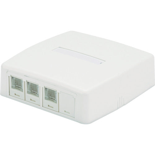 PANDUIT CAT6 스프링 셔터 부착 로제트 키트 4개구(3 잭+1 블랭크) 화이트 JOQ3BH600 JOQ3BH600 1개