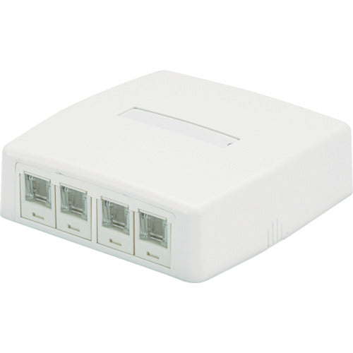 PANDUIT CAT6Aスプリングシャッター付きローゼットキット 4個口 白 JOQ4H6A00 JOQ4H6A00 1 個