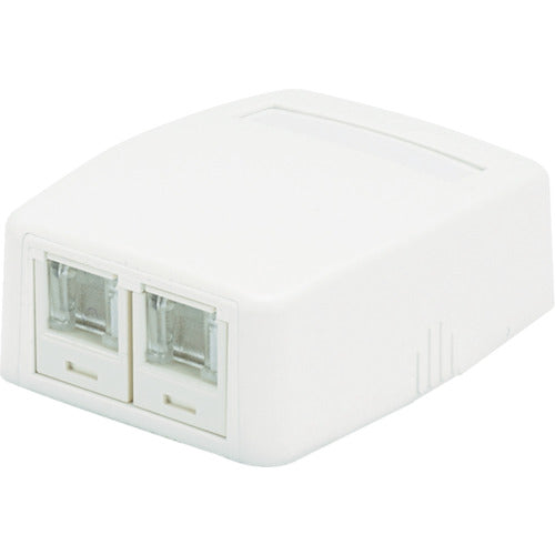 PANDUIT CAT5E Spring Shutter Rosette Kit, 2 Ports, White, JOQ2H500, JOQ2H500, 1 Piece