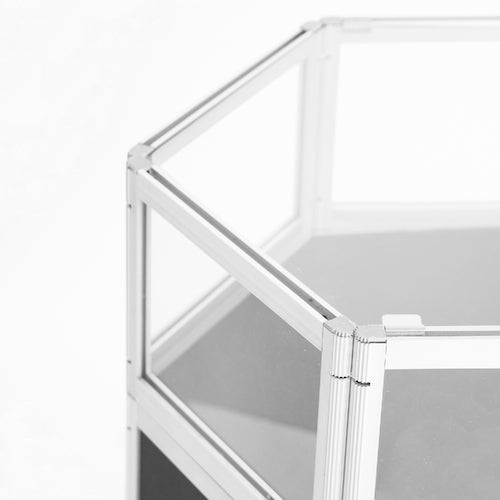 WRITEBEST 【재고 한계 특가】디스플레이 쇼케이스 그레이 간구 920×안길이 490×높이 920 mm SDS1V05 1대