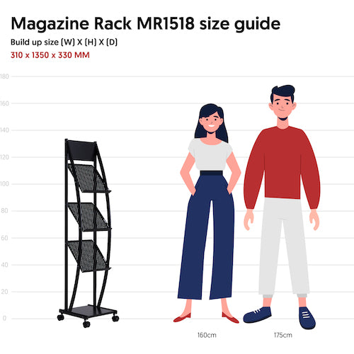 WRITEBEST パンフレットスタンド 310×330×1350 MR1518 1 台