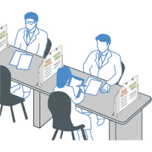 KING JIM デスクトップパネル「タテテ」 乳白 8045-M 1 枚