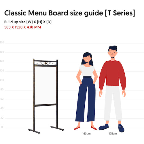 WRITEBEST Menu Board Double-Sided Whiteboard CMT23WW 1 Unit