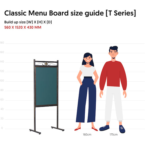 WRITEBEST 메뉴 보드 양면 칠판 CMT23GG 1대