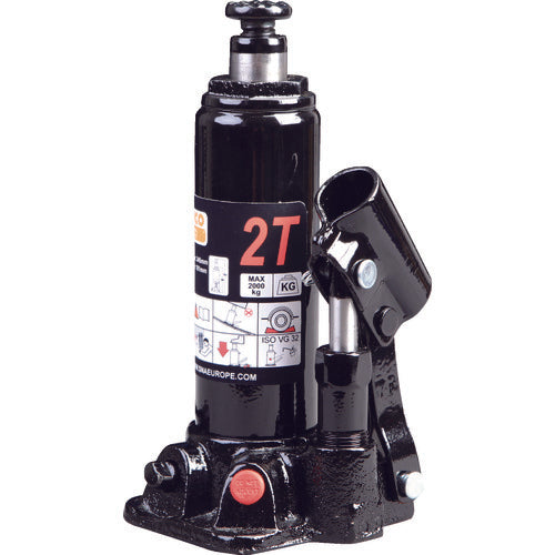 バーコ 油圧ジャッキ ボトルジャッキ 揚力20kN(2t) ストローク178mm BH4S2 1 台