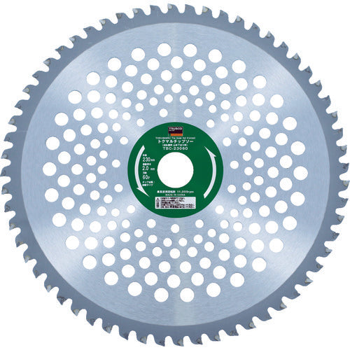 TRUSCO Tokumaru Tip Saw for Brushcutter, for Forest Underbrushing, 230X25.4X60P, TBC-23060, 1 Piece