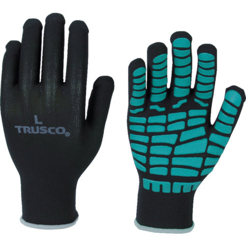 TRUSCO Anti-slip Natural Rubber Gloves Green L THG134GN-L 1 pair
