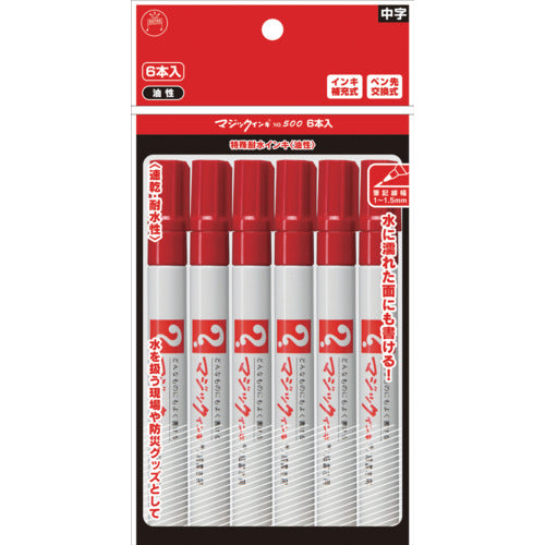 Magic Ink No. 500 6-pack Red M500-T2-6P 1 PK