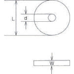 Mizumoto Eyebolt Stainless Steel Cosmetic Washer Φ50mm B-935 1 pc
