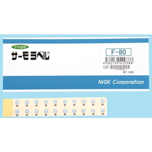 NOF Technology Thermo Label 1-point display/Small outdoor compatible type Irreversible 80 degrees F-80 1 CS