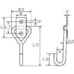 水本 アイプレート ステンレス ハンガーユニットHF型 18mm×36mm B-1911 1 個