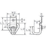 Mizumoto Eye Plate Stainless Steel Hanger Unit HF Type 18mm x 36mm B-1912 1 pc