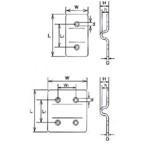 Mizumoto Eye Plate Stainless Steel Hanger Plate 36mm x 23mm B-831 1 piece
