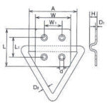Mizumoto Stainless Steel Hanger Unit TR Type 33mm x 33mm B-854 1 pc