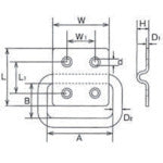 Mizumoto Stainless Steel Hanger Unit SQ Type 28mm x 28mm B-860 1 pc