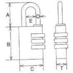 Mizumoto Number Key, 40mm, 4-step dial, TL-440, 1 pc