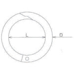 水本 チェーン用パーツ ステンレス チェーンキャッチ 内径25mm B-031 1 個