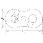 水本 ステンレス チェーンジョイント 穴径6.2mm長さ26mm CJ-1 1 個