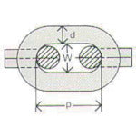 Mizumoto Stainless Steel Cut Chain 3m Wire Diameter 2mm (1 piece) M-001 1 bag